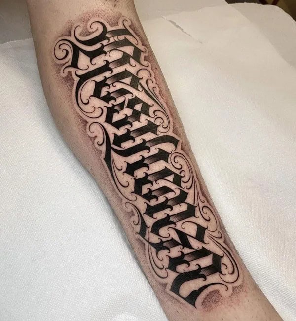 Chicano Tattoo Lettering