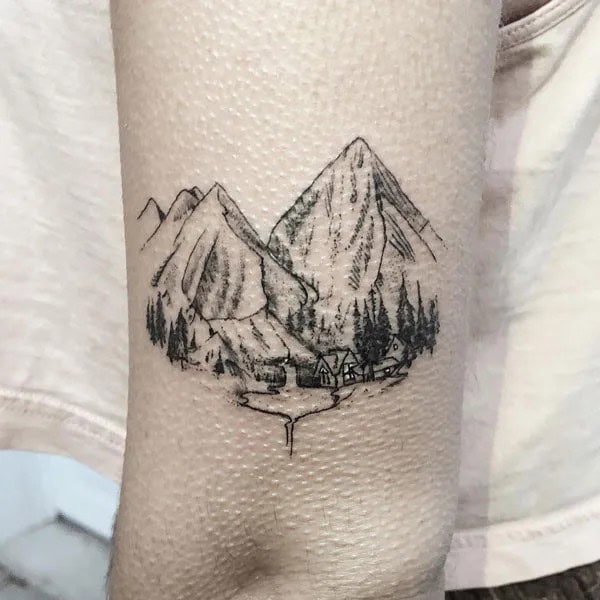 Simple Mountain Tattoo