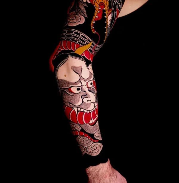 Japanese Hannya Mask Tattoo