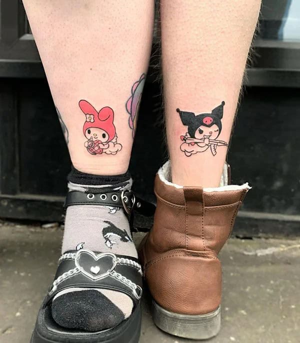 Ankle Hello Kitty Tattoo