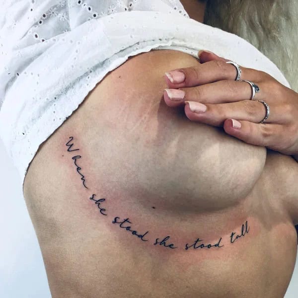 Under Breast Tattoo Quotes