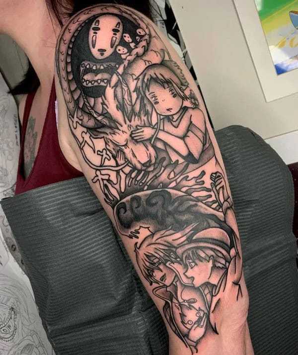 Sleeve Howl’s Moving Castle Tattoo