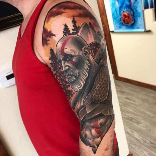 God Of War Arm Tattoo