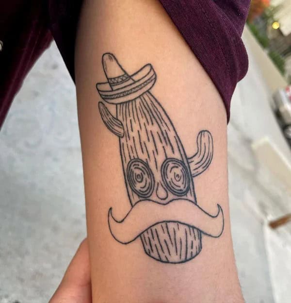 Mexican Cactus Tattoo