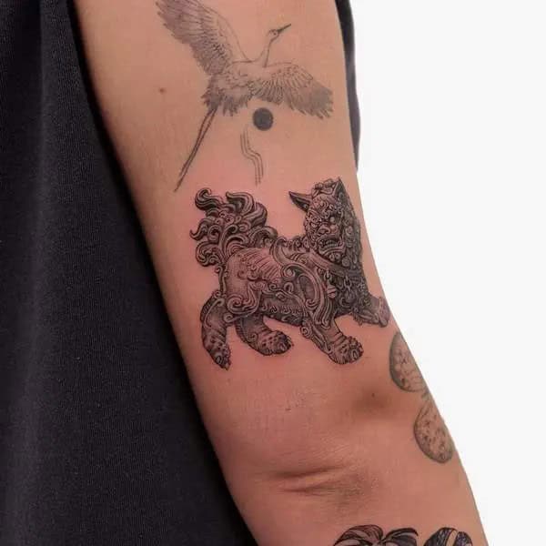 Small Foo Dog Tattoo