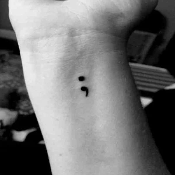 Small Semicolon Tattoos