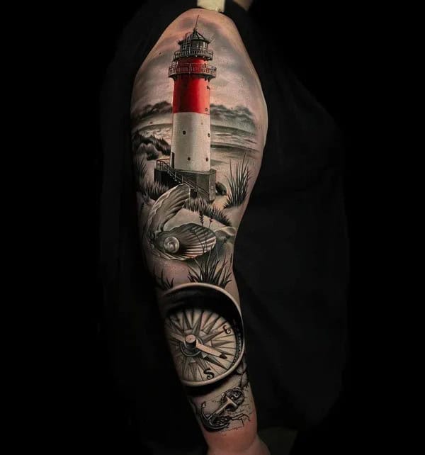 Lighthouse Sleeve Tattoo