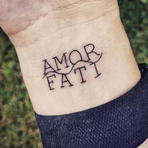 Geometric Amor Fati Tattoo