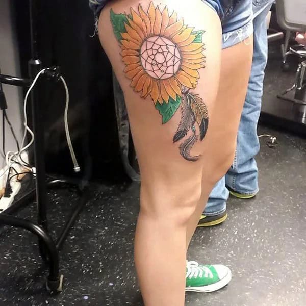 Sunflower Dreamcatcher Tattoo