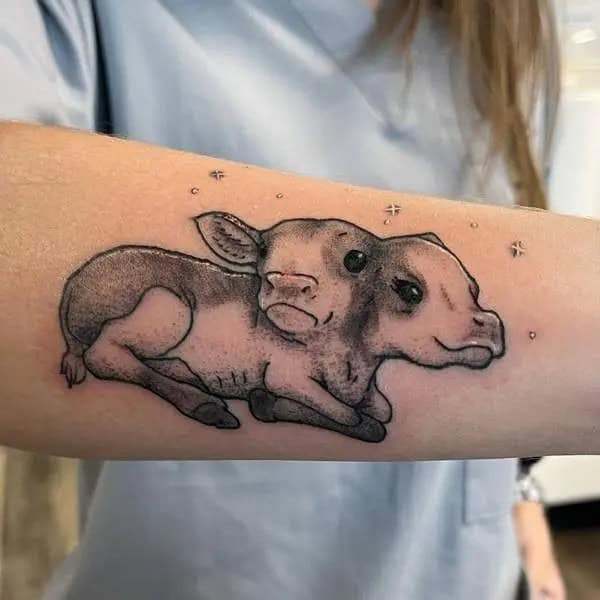 Cute Cow Tattoo