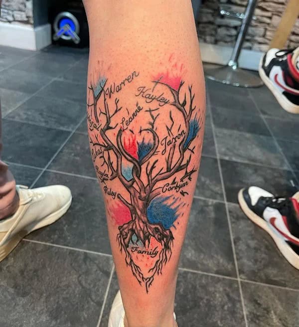 Family Tree Tattoo with Names