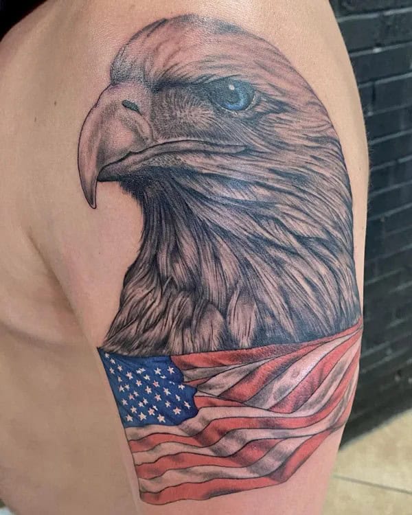 American Flag Eagle Tattoo