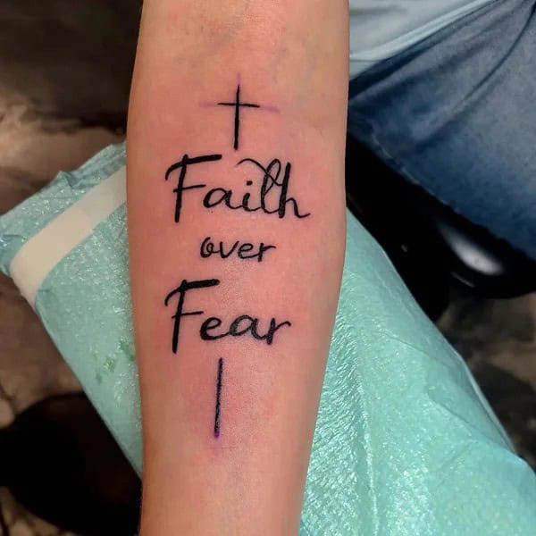 Faith Over Fear Tattoo