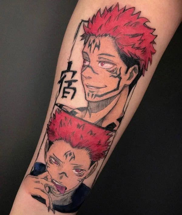 Sukuna Neck Tattoo