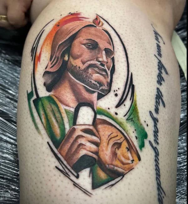 San Judas Flag Tattoo