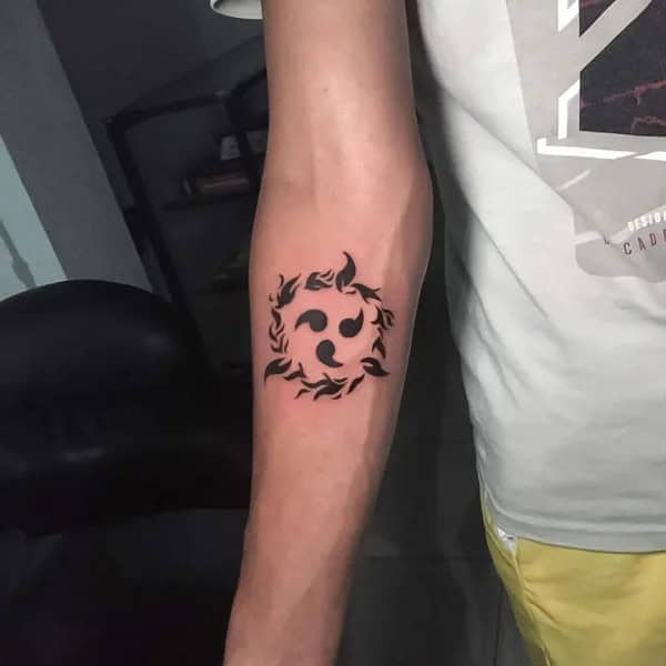 Sasuke Curse Mark Forearm Tattoo