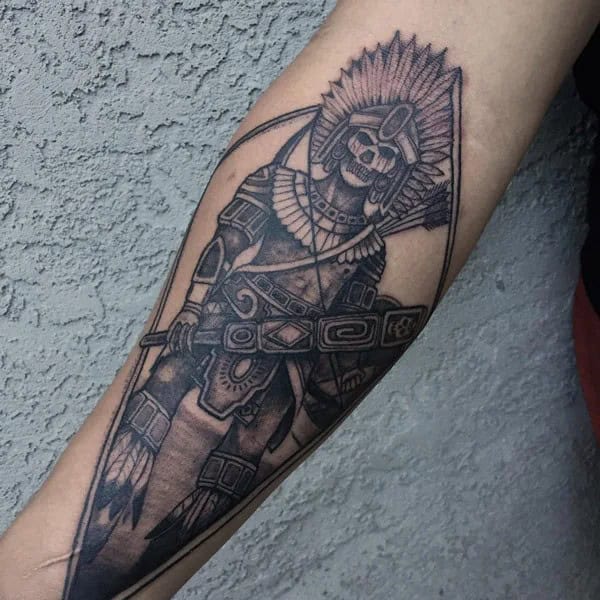 Aztec x Mexican Warrior Tattoo