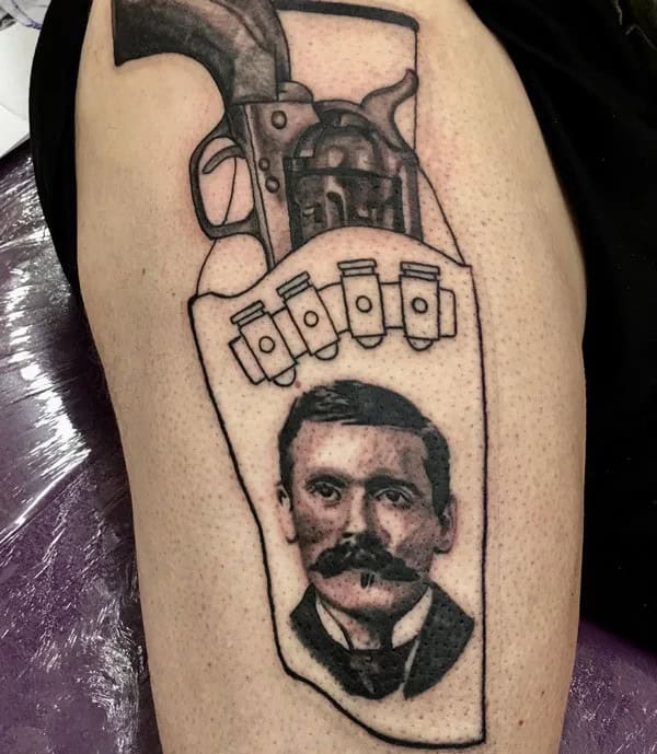 Doc Holliday Chest Tattoo