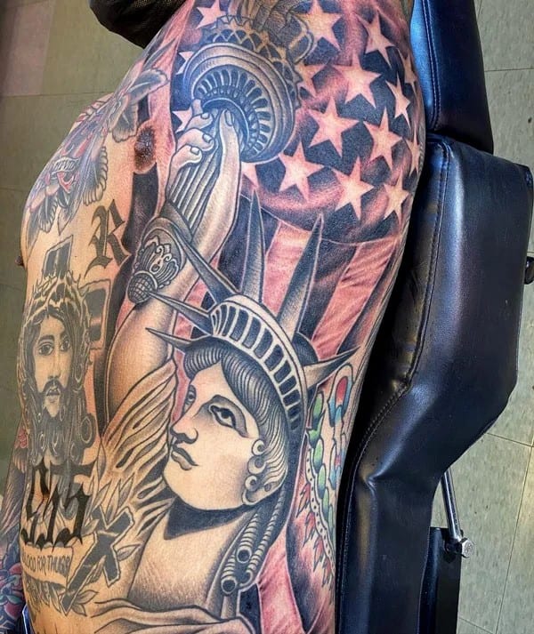 Patriotic Cover-Up Tatto0