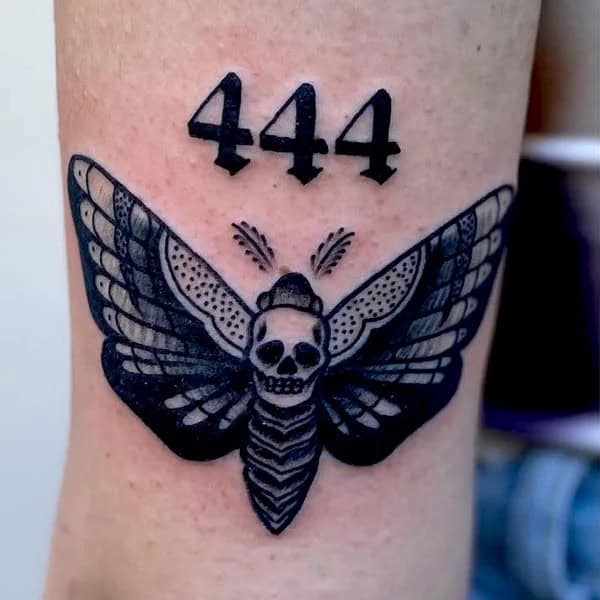 444 Butterfly Tattoo