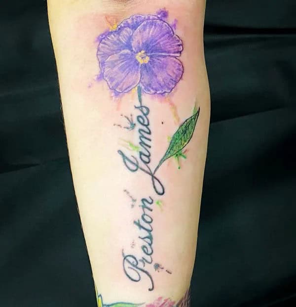 Forearm Name Tattoo