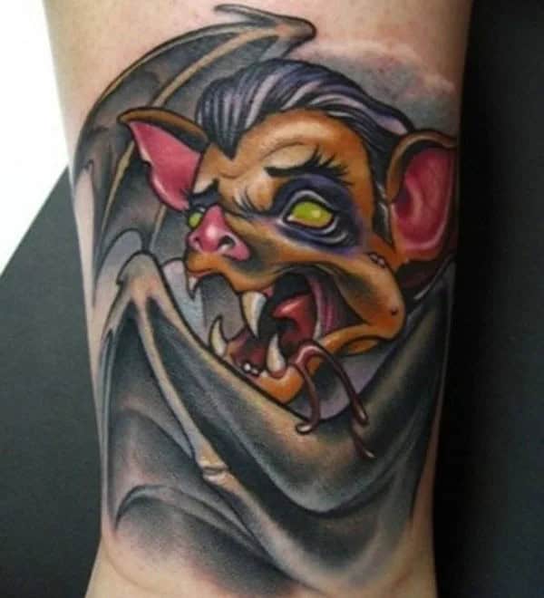 Bat Tattoo On Hand