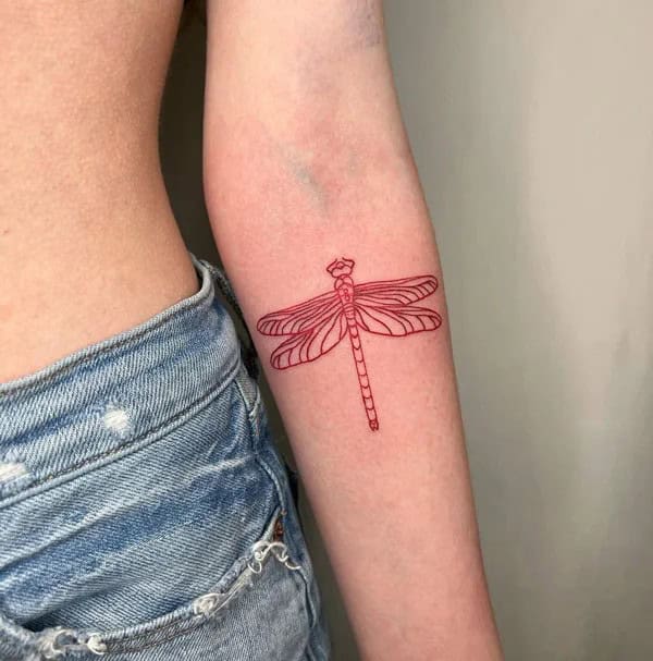 Red Dragonfly Tattoo