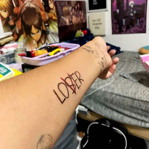 Evil Loser Lover tattoo