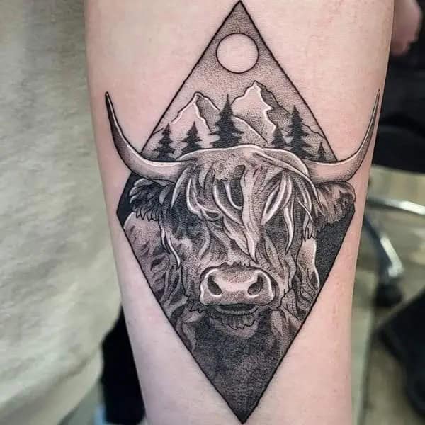 Highland Cow Tattoo