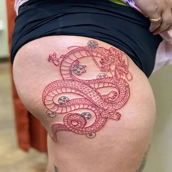 Red Shenron Tattoo