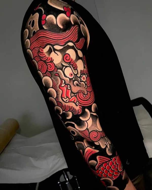 Traditional Japanese Sleeve Tattoo