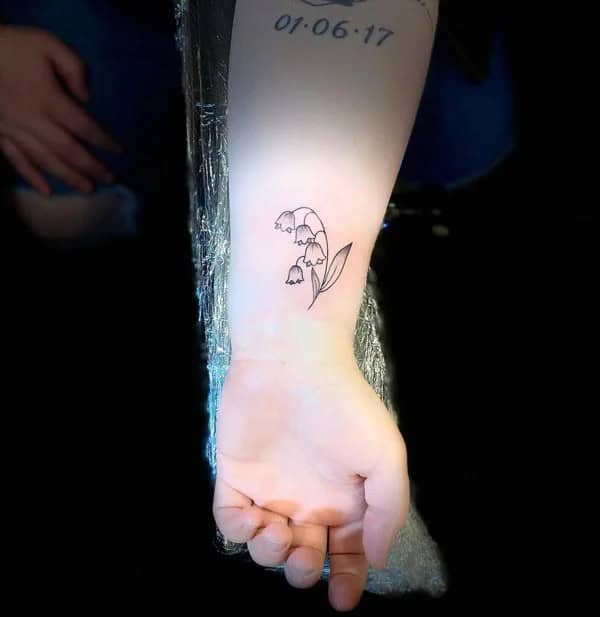 Minimalist Lily of The Valley Tattoo