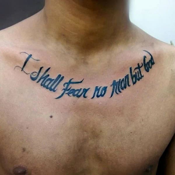 Fear No Man but God Tattoo