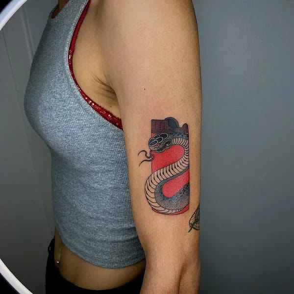 Small Japanese Snake Tattoo