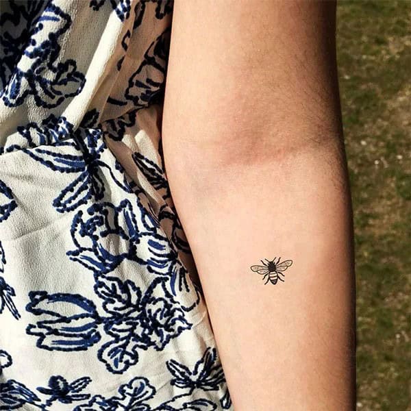 Small Bee Tattoo