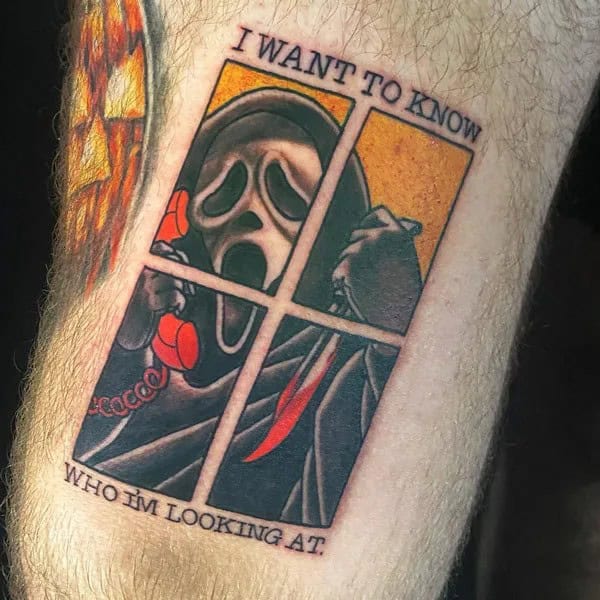 Ghostface Tattoo On Arm