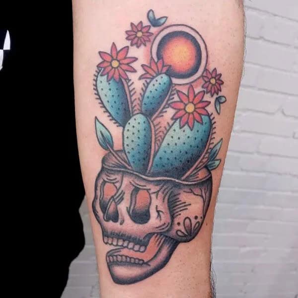 Skull Cactus Tattoo