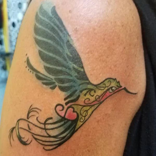 Tribal Hummingbird Tattoo