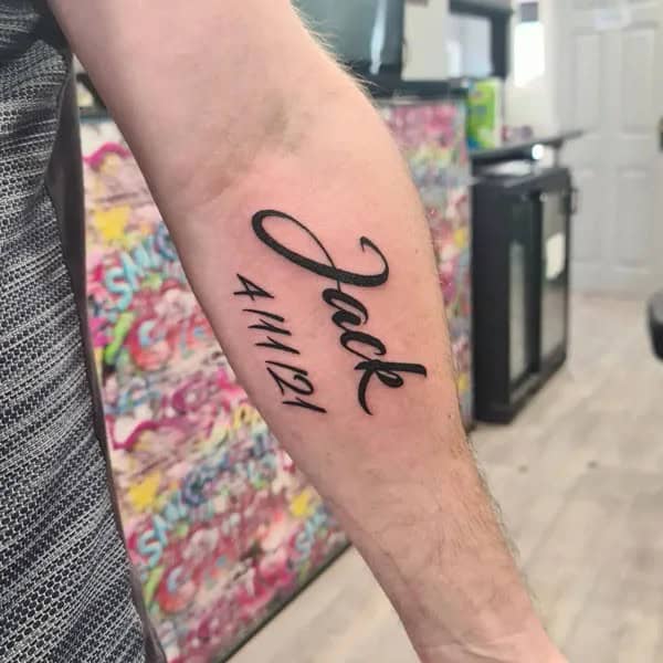 Forearm Name Tattoo