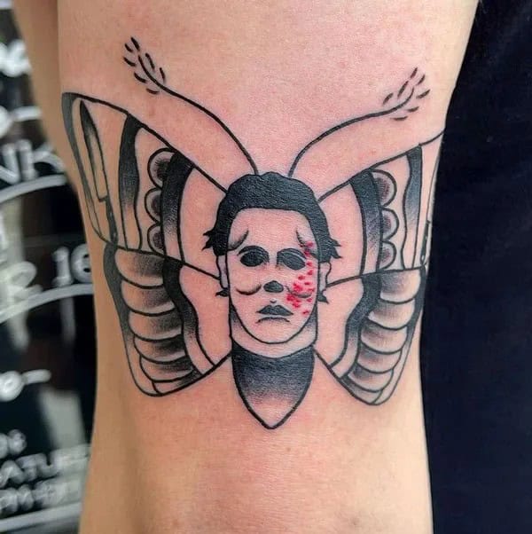 Michael Myers Butterfly Tattoo