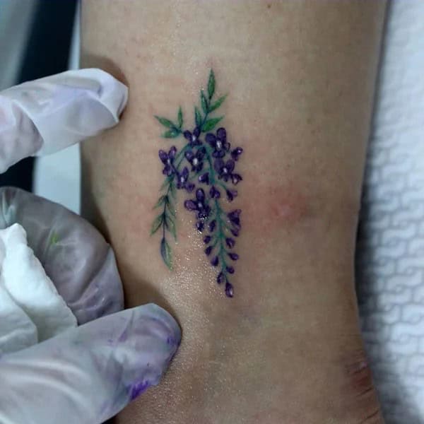 Wisteria Thigh Tattoo