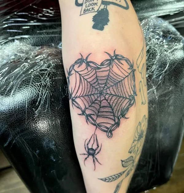 Spider Web Prison Tattoo