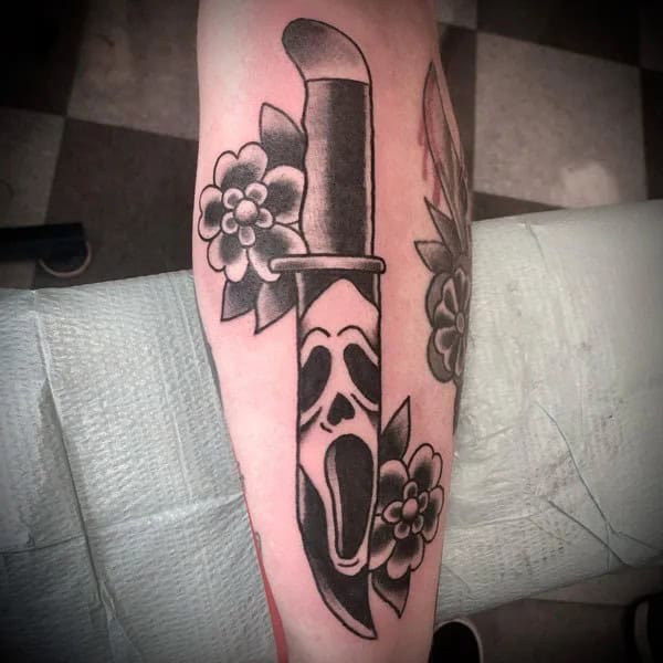 Ghostface Tattoo On Arm