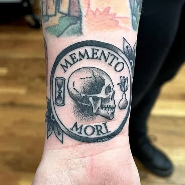 Memento Mori Wrist Tattoo