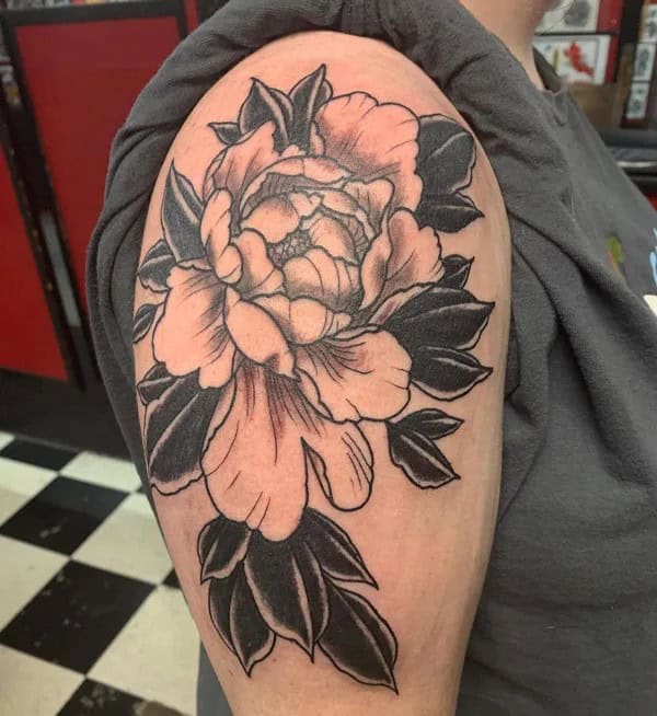 Peony Arm Tattoo