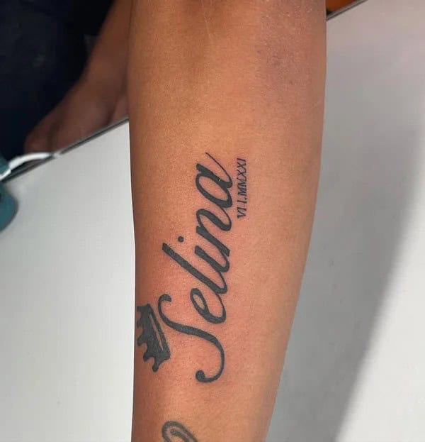 Forearm Name Tattoo