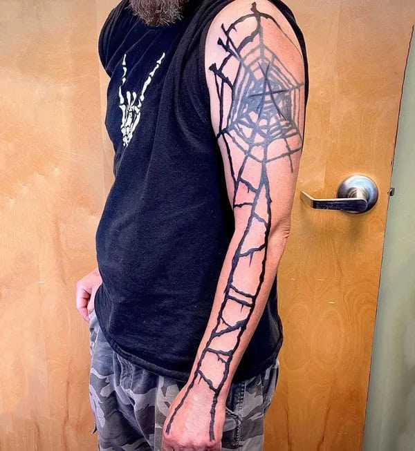 Spider Web Prison Tattoo