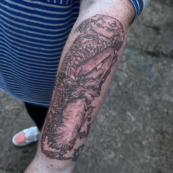 Dinosaur Fossil Tattoo