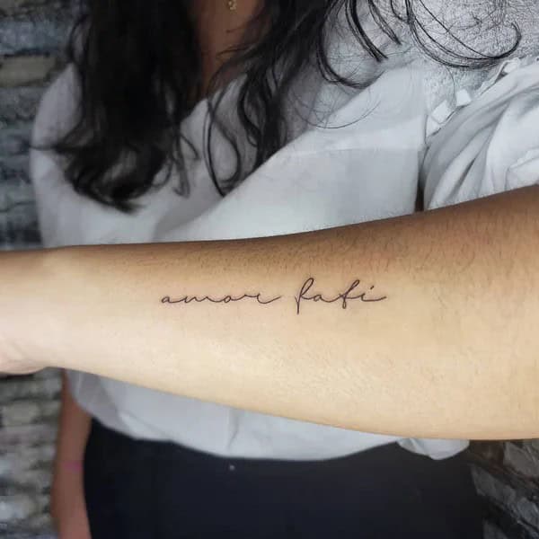 Geometric Amor Fati Tattoo