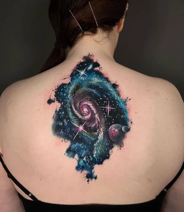 Galaxy Tattoo on the Back